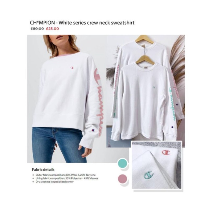 Champ white series crew neck sweatshirt