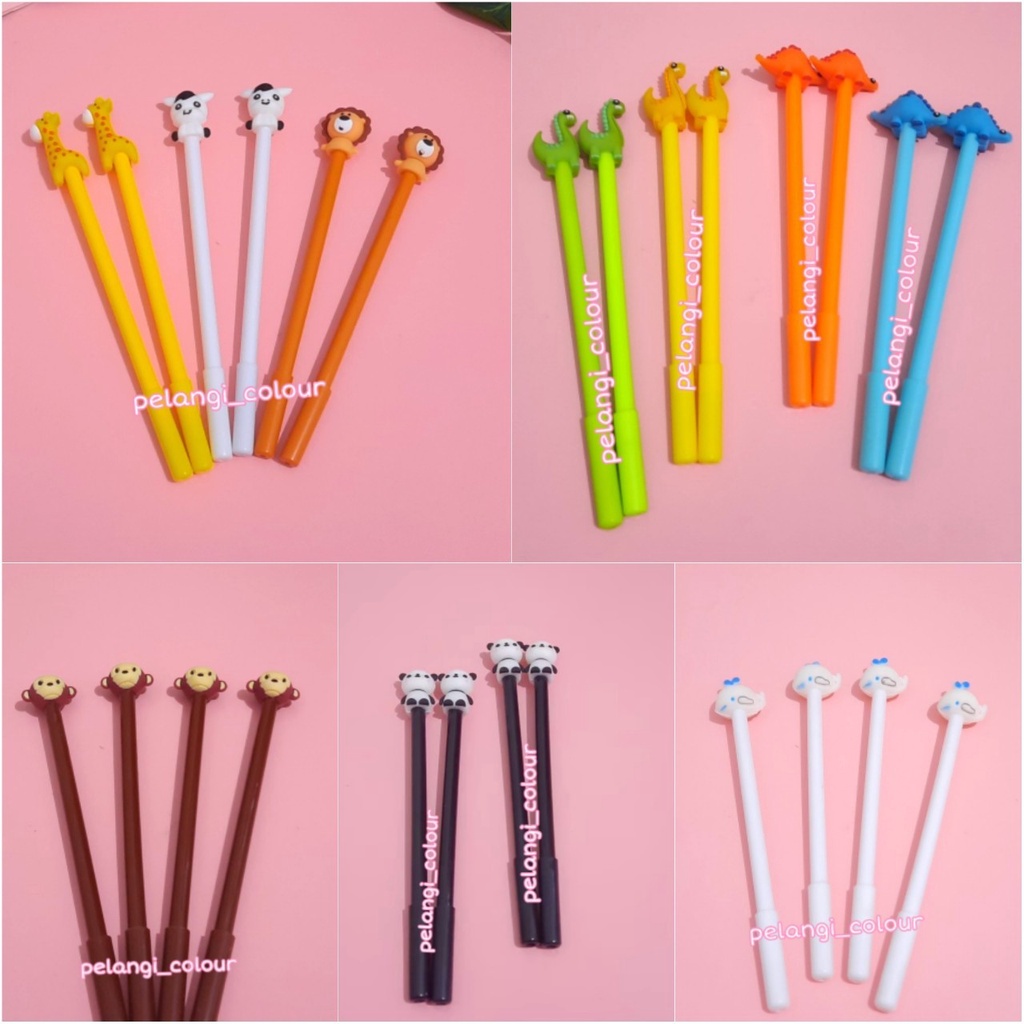 

pulpen karakter hewan jerapah singa sapi