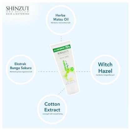 ^ KYRA ^ Shinzui Facial Wash Skin Lightening For Acne And Normal Skin Face With Herba Matsu Oil