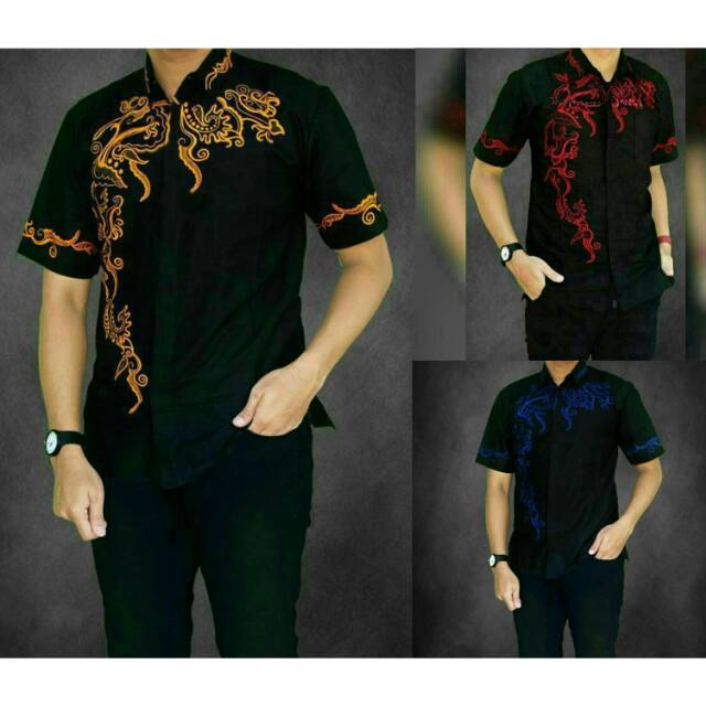 Kemeja Batik Pria PPBTK07 Modern Lengan Panjang Casual Modis Trendy Masa Kini M L XL ASLI PEKALONGAN