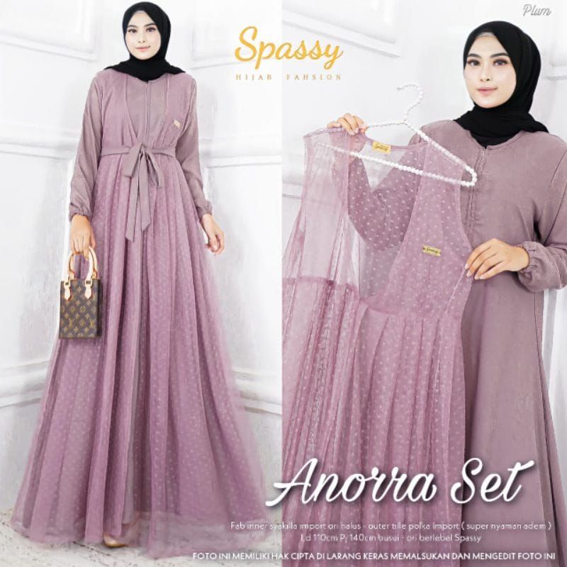 Annora set gamis outer gamis ld 110 gamis lebaran 2022