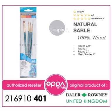 

Kuas Lukis Brush Set Daler Rowney Natural Sable 910401