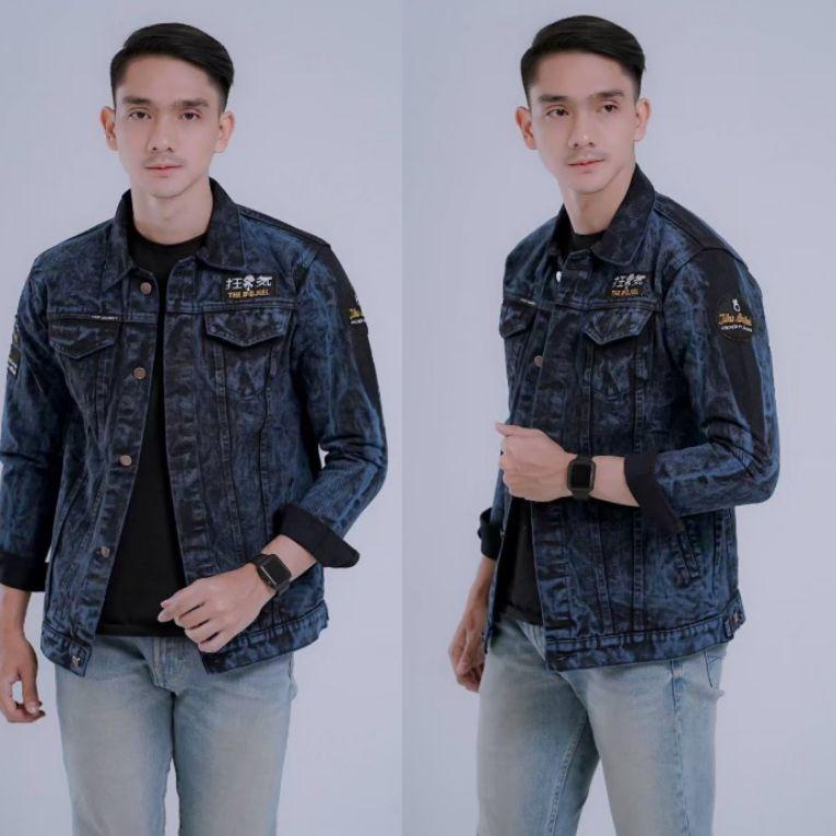- JAKET JEANS PRIA  DENIMGakuran GCrows Zero Su F Bandung Cowok Trend Q7Y3 SIZE M - L - XL | KOL.14J