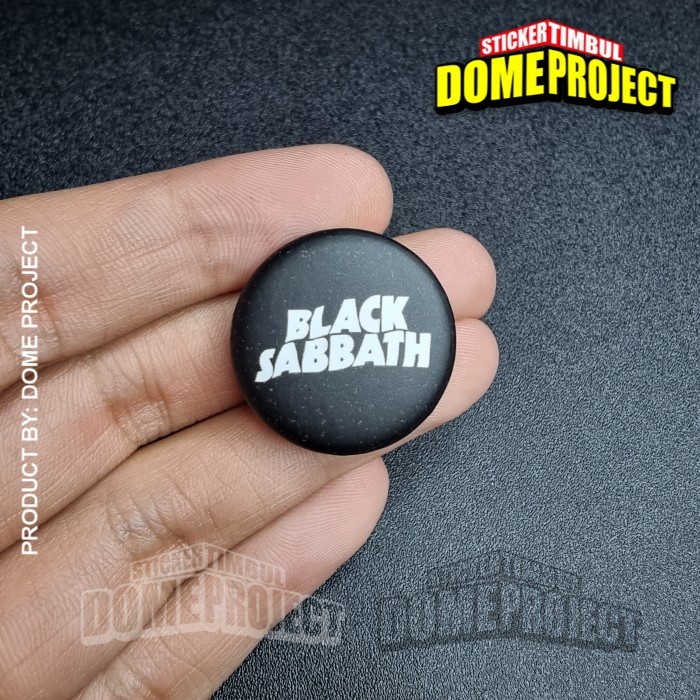 BLACK SABBATH BAND PIN PENITI 25MM BUTTON PIN AKSESORIS TAS