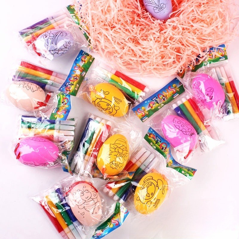 Easter Egg DIY Set Spidol Murah Souvenir Egg Hunt Mainan Telur Paskah