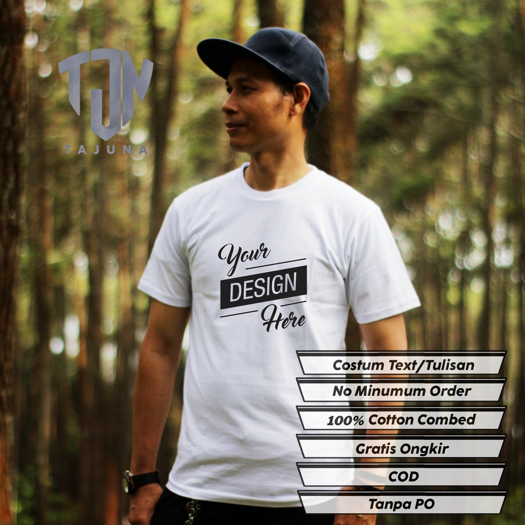 kaos dewasa custom design text|tulisan sendiri combed 30s kaos standart distro unisex pria wanita