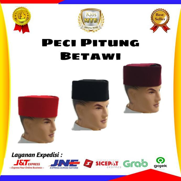 PECI PITUNG BETAWI MURAH , Kopiah merah , songkok betawi