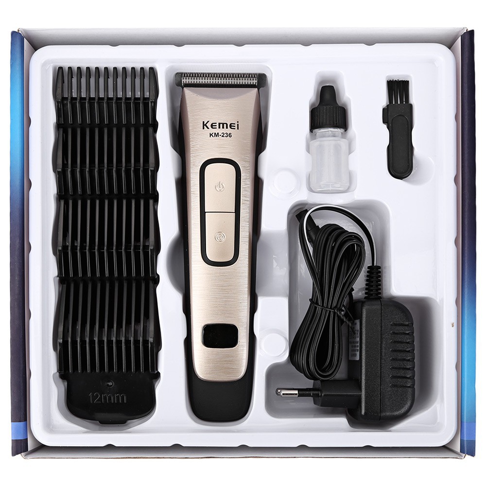 Kemei KM 236 Alat Cukur Rambut Hair Clipper Professional Corded LED Digital Mesin Cukuran KM-236