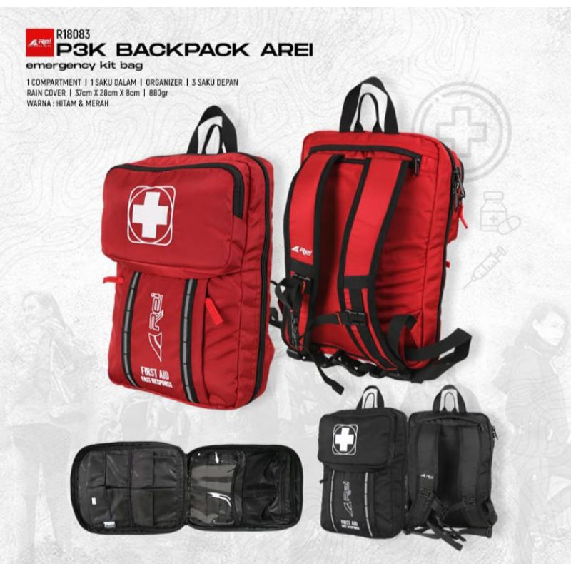 Tas Ransel P3K Arei OutdoorGear - Backpack P3K AREI OUTDOORGEAR - DAYPACK TAS P3K REI - Tas Punggung
