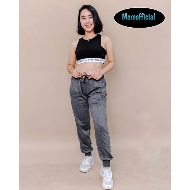 TRENING JOGGER WANITA GAYA KASUAL KOREAN