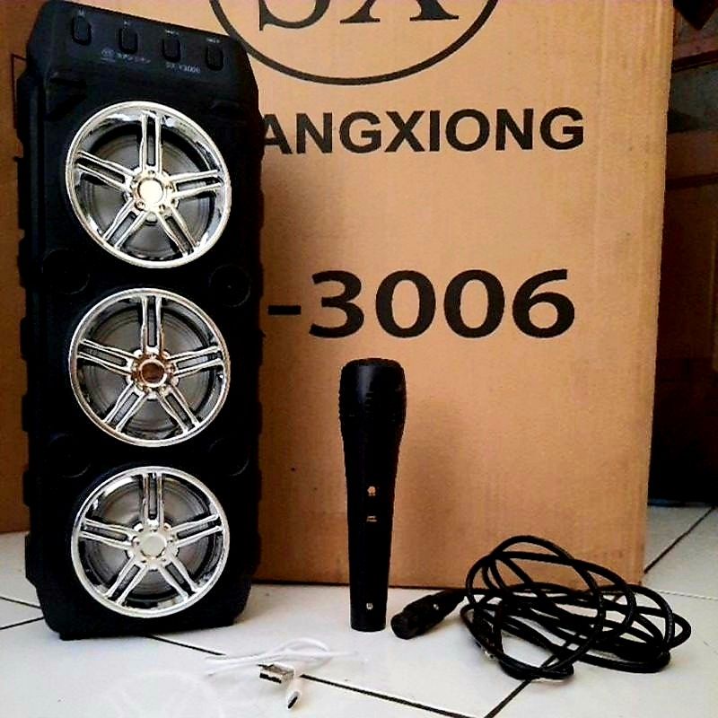 COD✅SPEAKER KARAOKE 3 TINGKAT SX-Y3006 BONUS MICROPHONE - SPEAKER TERBARU