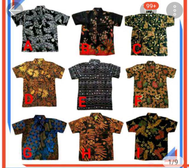 Kemeja Batik Anak/baju Batik Anak Pria/kemeja Pendek Anak