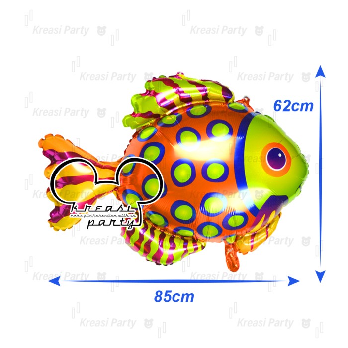 Balon Foil Ikan Jumbo / Balon Foil Karakter Fish / Balon Foil Animal