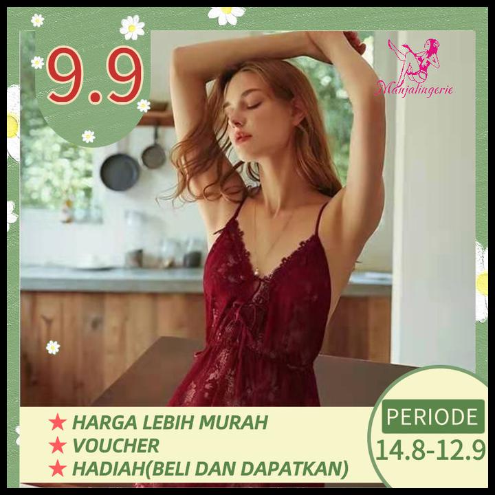 MANJALINGERIE BAJU TIDUR - MERAH