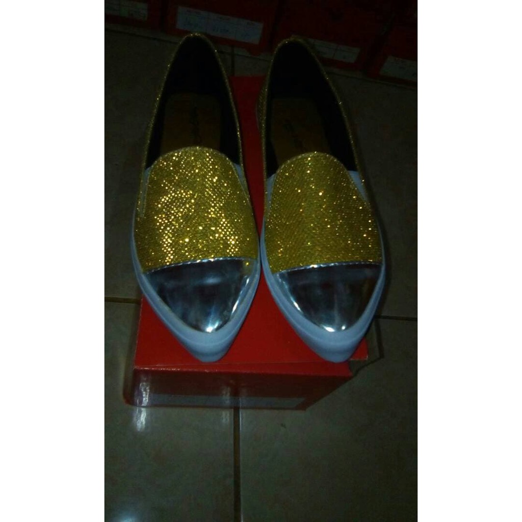 sepatu wanita/ big size Lso 02 GOLD/SILVER/PUTIH/HITAM/HITAM BLINK