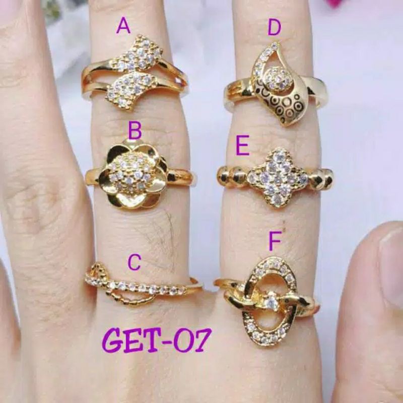 Cincin permata zircon lapismas uk6-7-8 ☆GET-9☆