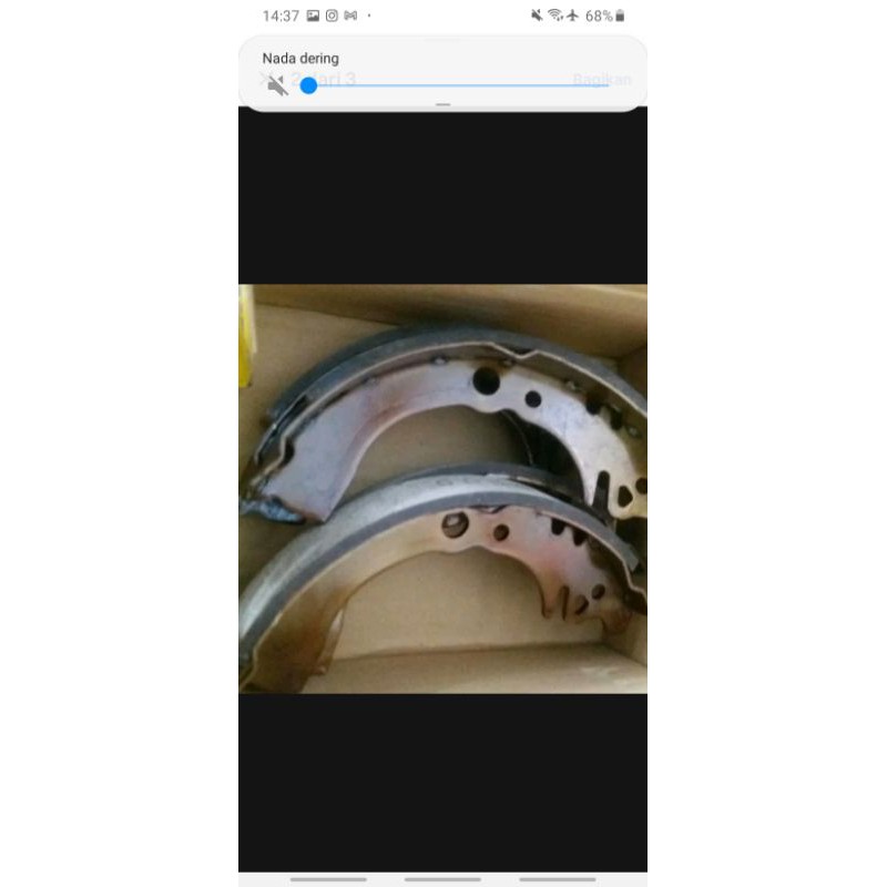 kampas rem belakang charade classy