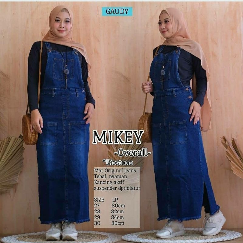 Rok Overall Wanita. Overall Jeans Wanita Dewasa. Overall Rok Biru