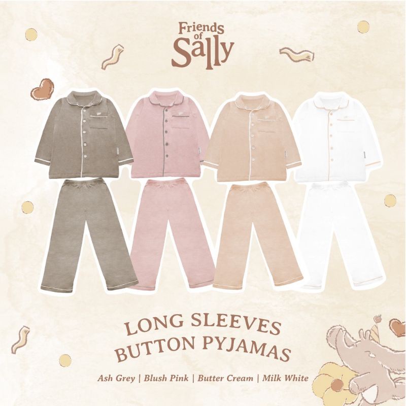 Bamboo Long Sleeves Button Pyjamas - Friends of Sally