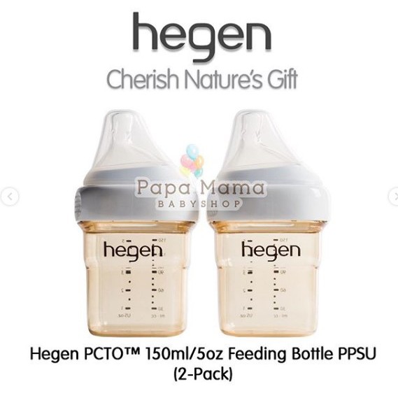 Hegen Botol Susu PCTO PPSU Feeding Bottle 150ml 8oz Pack Isi 2