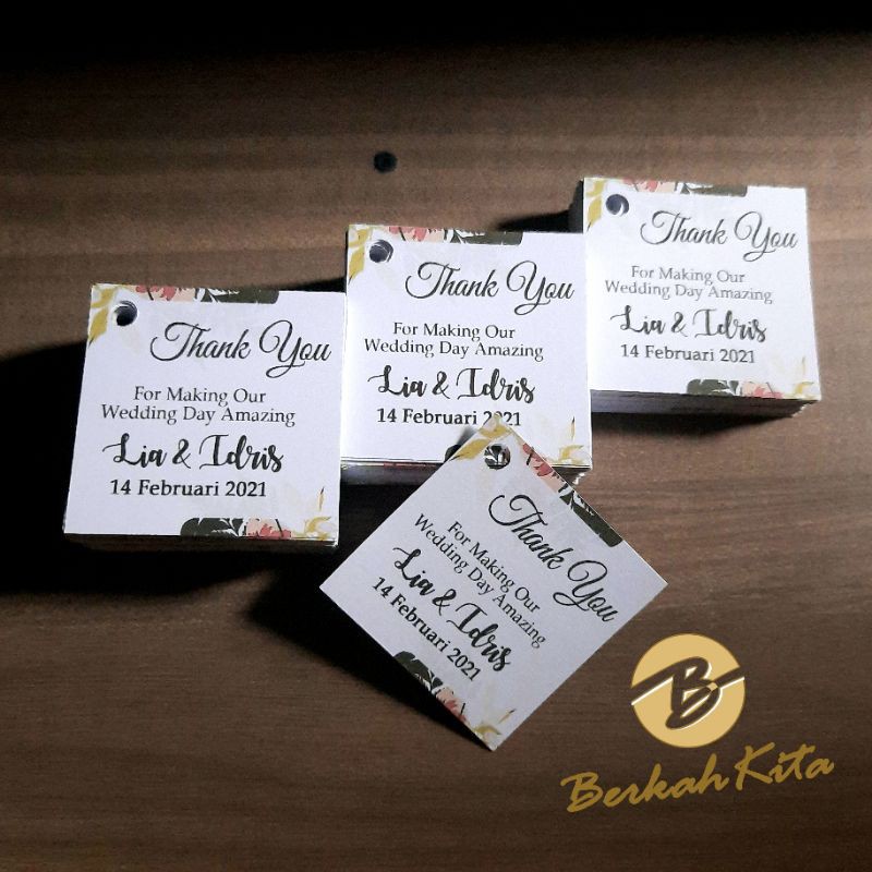 UCAPAN TERIMAKASIH SOUVENIR UNDANGAN / LABEL UCAPAN TERIMA KASIH / UCAPAN TERIMAKASIH CANTIK