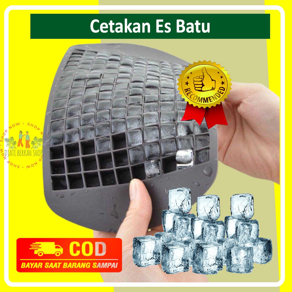Cetakan Wadah Tempat Es Batu Kecil Kotak Bulat Silikon COD