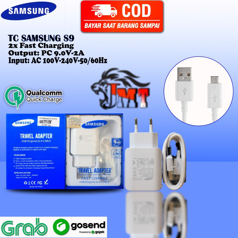 Charger Samsung S9 Quick Charger/Travel Adaptor Fast Charging Original 99%