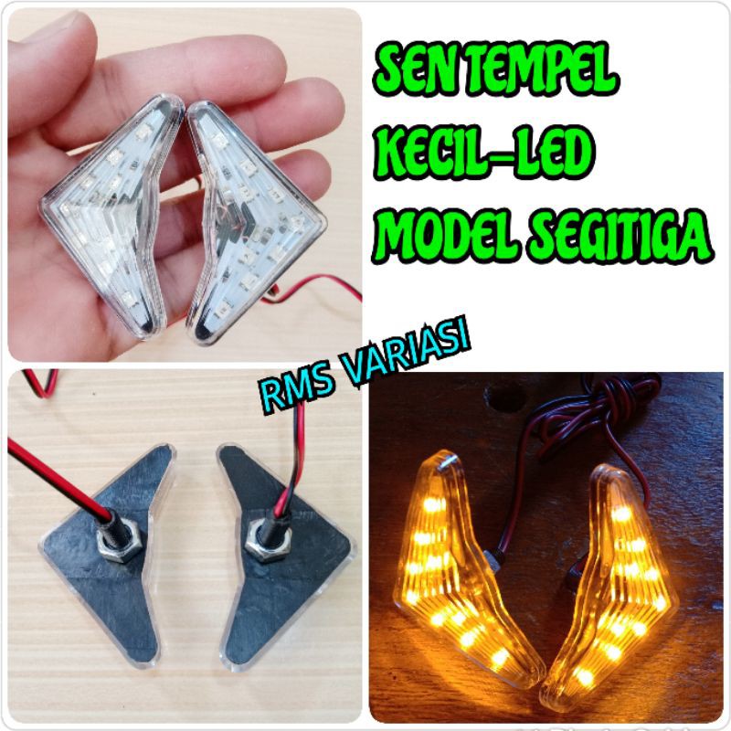 Sen/sein tempel segitiga kecil ( Nyala LED Kuning )