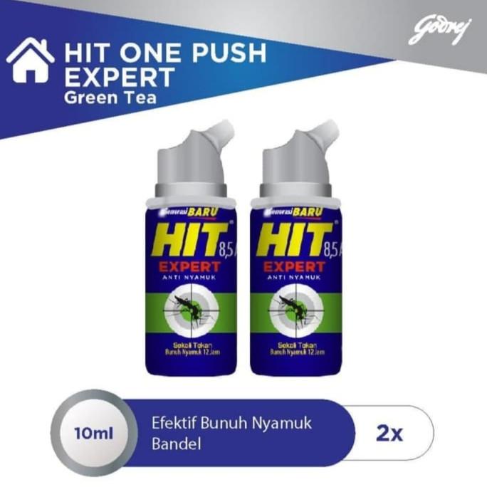 HIT ONE PUSH GREEN TEA 10 ML - 2 PCS OBAT NYAMUK rod14 Segera Dapatkan