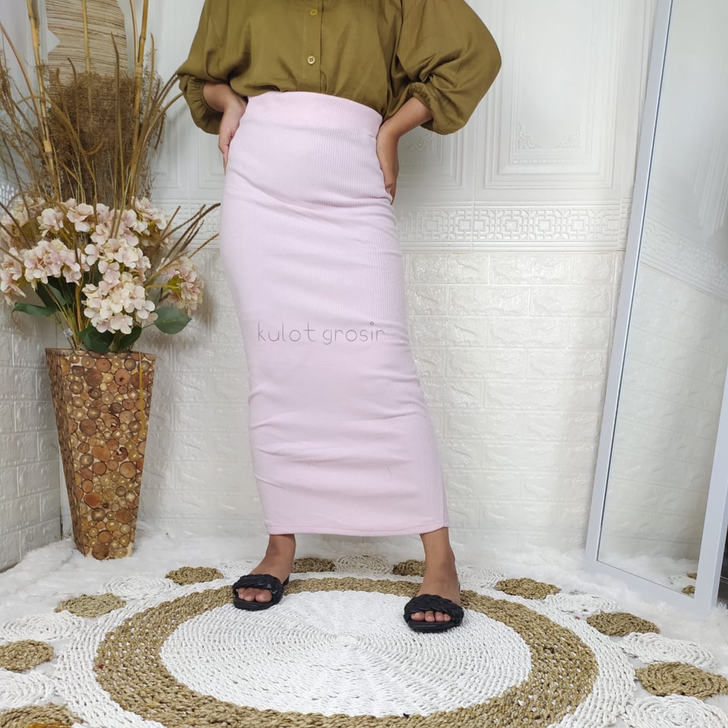 ROK SPAN RAJUT KNITTED/ROK SPAN PANJANG BAHAN RAJUT KNITT