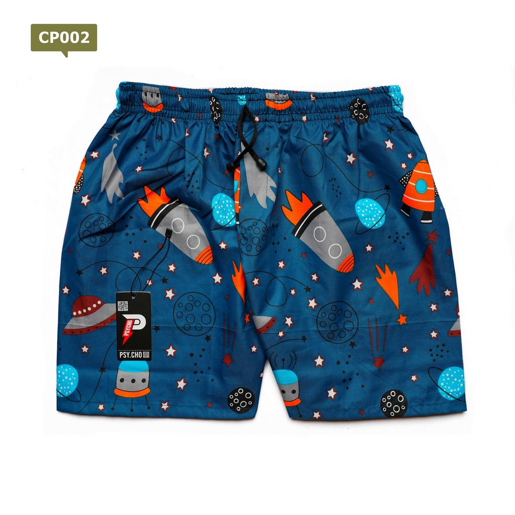 Best Seller-Boxer microtex printing pria wanita|Pakaian dalam boxser kolor|Bokser pantai bahan katun