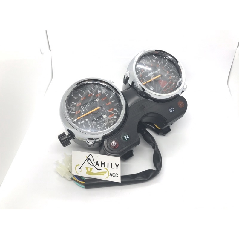 SPEEDOMETER SPIDOMETER KILOMETER ASSY DEPAN STANDAR BULAT RX KING NEW HITAM