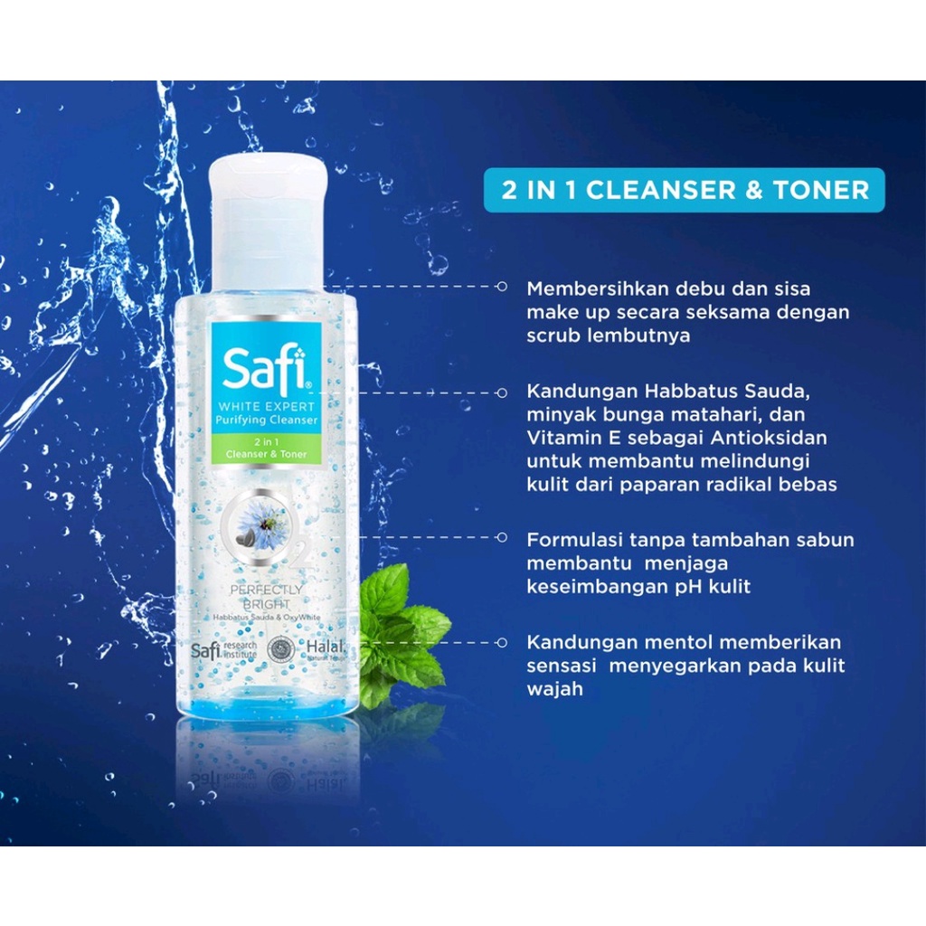 Safi White Expert 2in1 Cleanser &amp; Toner 70ml - Foam Cleanser