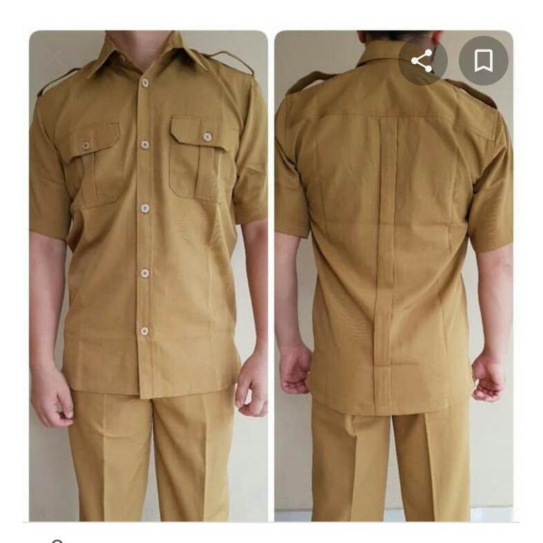 Pola Jahit Baju Keki Pria Seragam Dinas Pola Jiplak