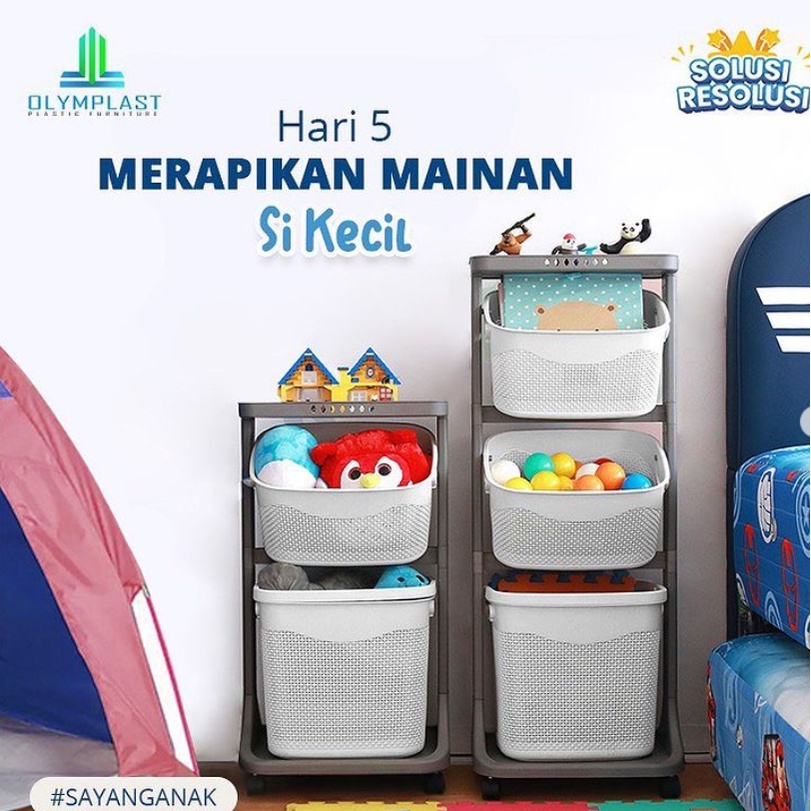 Olymplast Flexible Trolley Keranjang Laundry Olymplast Keranjang Olymplast OFT 03 Laundry Basket