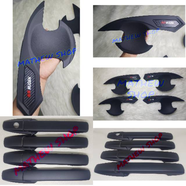 Paket Outer Handle Mobilio  BRV Brio Hitam  Mugen Dan Cover 