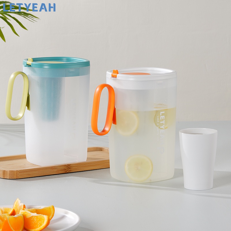 letyeah Teko air set dengan 4 cangkir/water jug 2.2L/ teko jus set 5 in 1 /teko teh dengan saringan BPA free