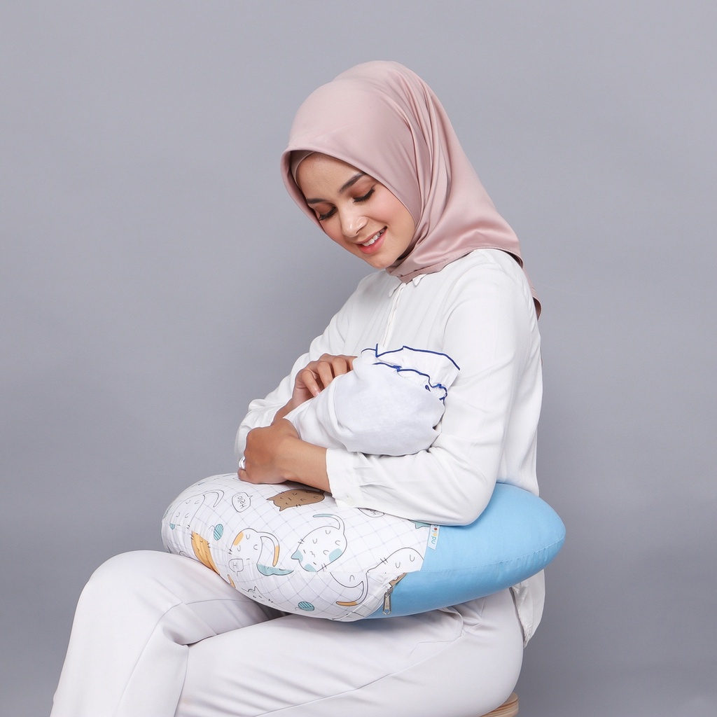 Premium Jumbo Bantal Menyusui Bayi Sarung Resleting Bisa Dilepas Cuci Nursing Pillow Baby By Ndollolo