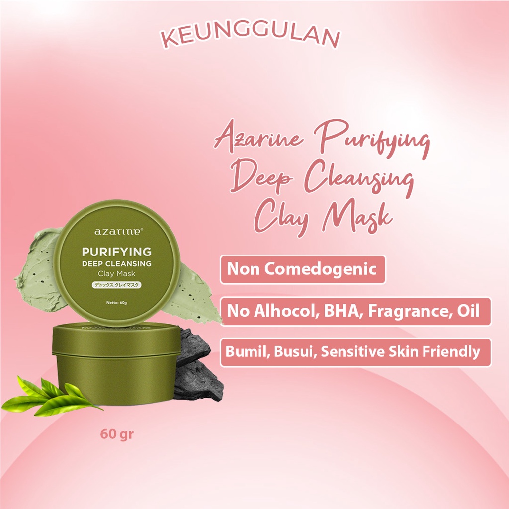 [ SKINHOUSEID ] AZARINE PURIFYING DEEP CLEANSING CLAY MASK 60G