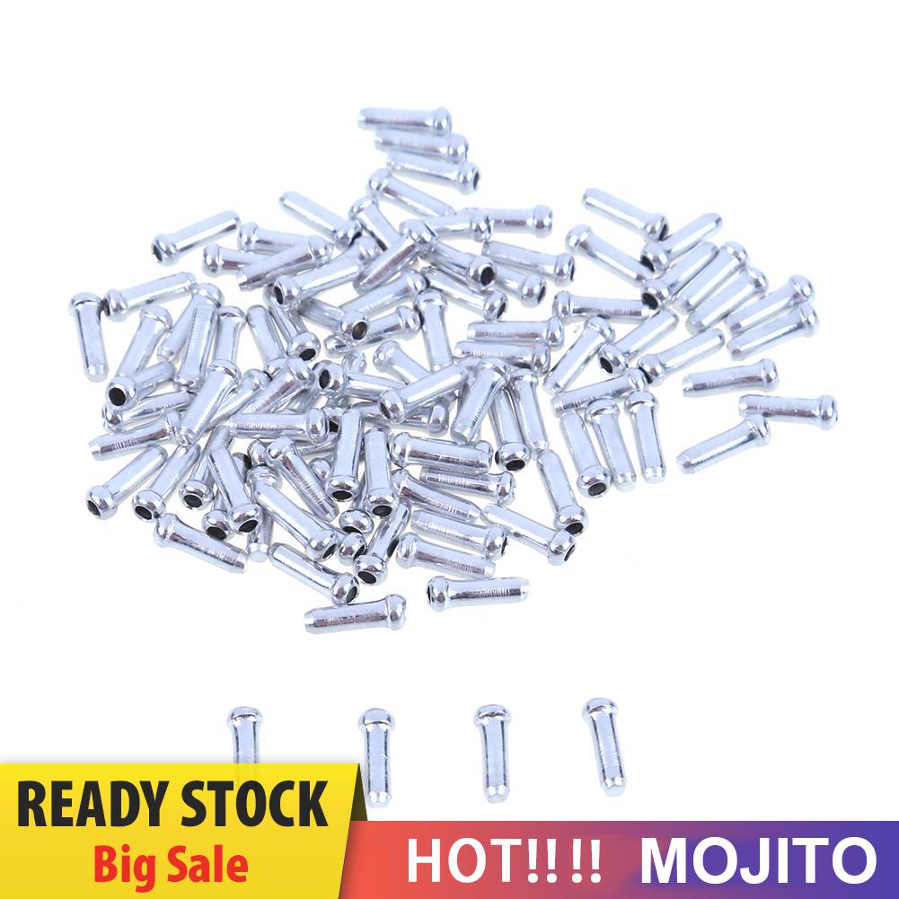 MOJITO 100pcs Aluminum Bike Bicycle Brake Shifter Inner Cable Tips Wire End Cap