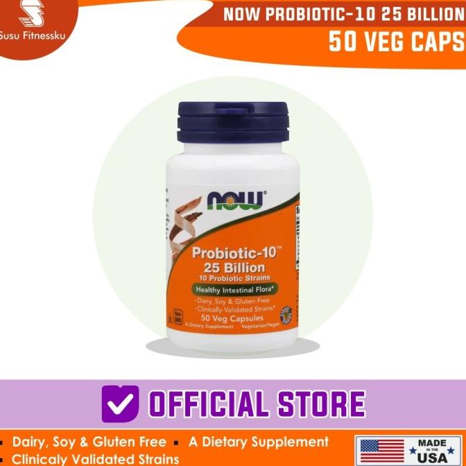 Now Foods Probiotic-10 25 Billion 50 Vegan Capsules Now Probiotic