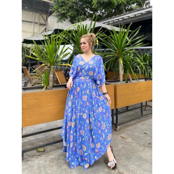 GAP Dress Katun Rayon // GAP SLEEVE MAXI DRESS