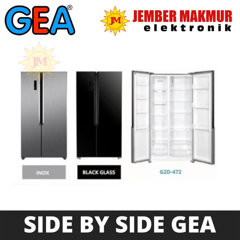 JEMBER JAWA TIMUR GEA KULKAS SIDE BY SIDE G2D472 GEA G2D 472