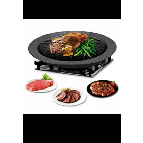 BBQ GRILL PLATE GSE*Smokeles Indoor Barberque Grill / Panggangan Bulat - GS