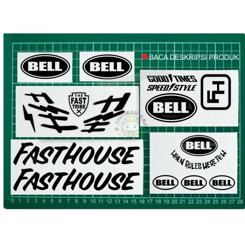 Stiker bell fasthousee satu set full sticker helm cross