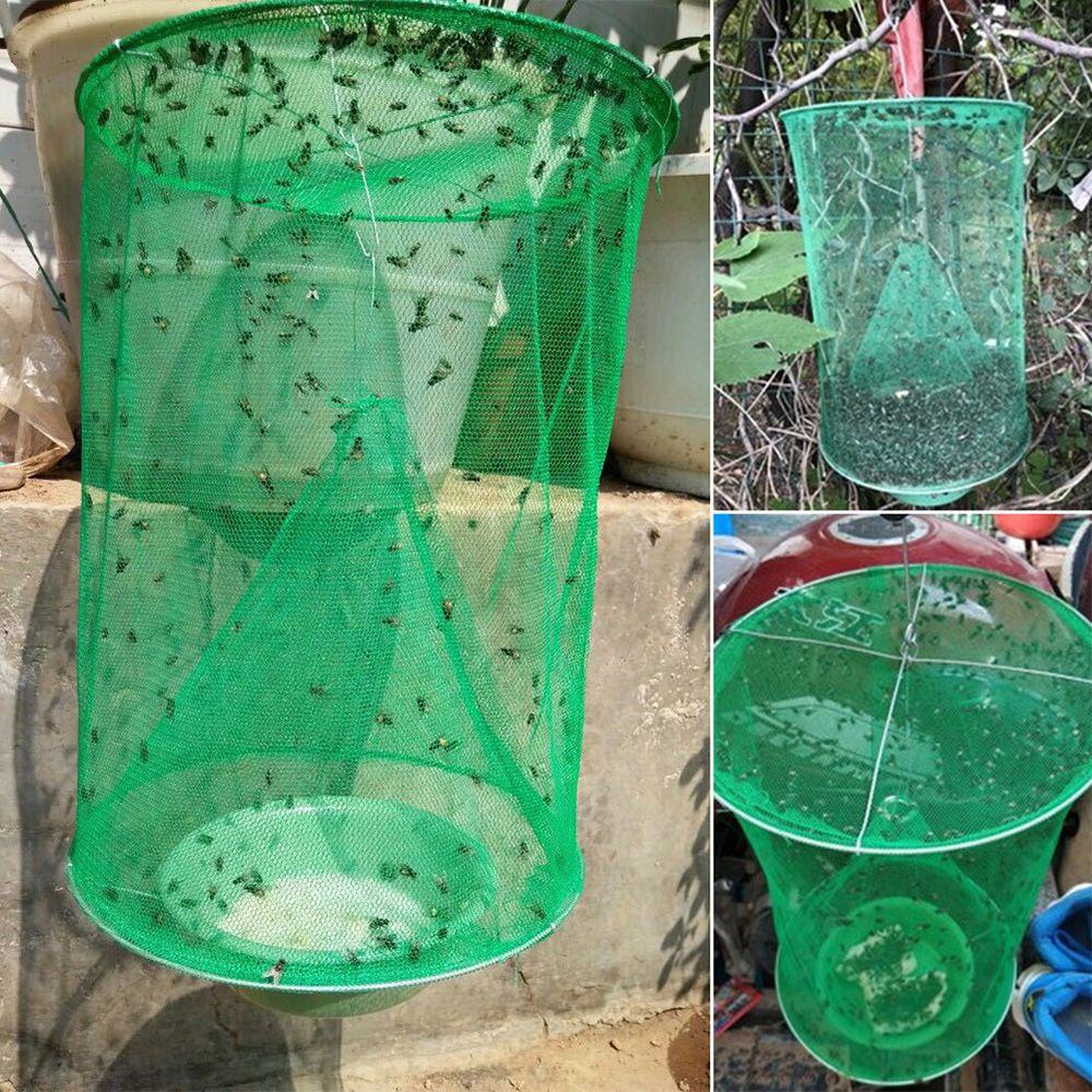 [Elegan] Fly Catcher Reusable Summer Garden Outdoor Ranch Farms Restoran Perangkap Lalat Kandang Net Killer Pest