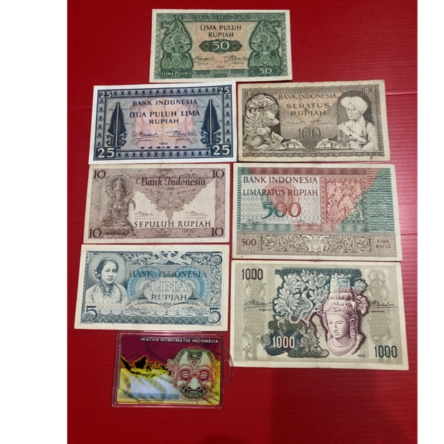 Uang kuno murah set lengkap seri Budaya thn 1952 Langka