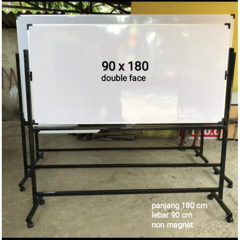 papan tulis double face 90x180 cm