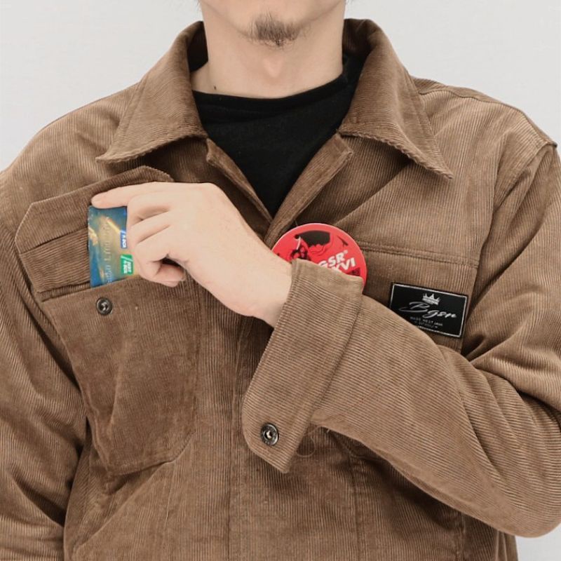 Jaket Corduroy Pria / Semi Parka Corduroy Original L XL / Jaketterlaris