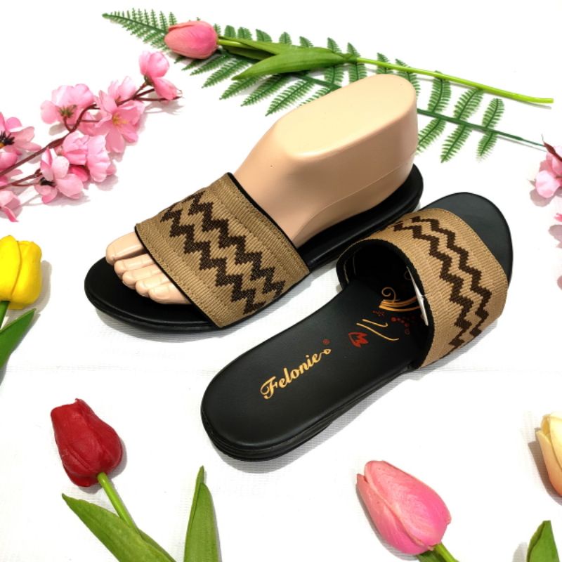 Sandal wanita rajut terbaru Felonie DH 01 kekinian trendy keren elegan murah